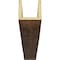 Ekena Millwork 3-Sided (U-beam) Rough Cedar Endurathane Faux Wood Ceiling Beam, Premium Aged, 4"W x 8"H  x 20'L BMRC3C0040X080X240ZD - alternate 5